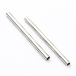 Нержавеющая Сталь Цвет Не тускнеет 304 бусины из нержавеющей стали, трубки бисера, цвет нержавеющей стали, 59x4 мм, отверстие : 3 мм