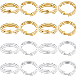 (52) Непрозрачная лаванда 80шт. 2 цвета латунные разъемные кольца, без свинца и без кадмия, кольца с двойной петлей, разноцветные, 20 датчик, 8x2 мм, внутренний диаметр: 6.3 мм, 40 шт / цвет