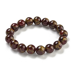 (123L) Белый крем непрозрачный блеск Круглые синтетические золотые клинквантовые камни растягивающиеся брекеты, окрашенные брекеты для мужчин и женщин, огнеупорный кирпич, внутренний диаметр: 2-1/8 дюйм (5.5 см)