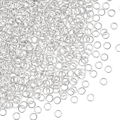925 Sterling Silver Plated 500Pcs Rack Plating Brass Jump Rings, Open Jump Rings, Long-Lasting Plated, 925 Sterling Silver Plated, 3x0.6mm, Inner Diameter: 1.8mm