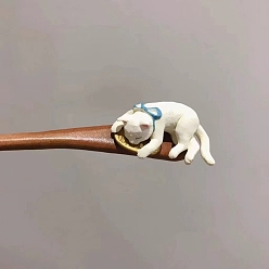 Темно-бирюзовый Деревянные палочки для волос для кошек, аксессуары для волос для женщин и девочек, темные бирюзовый, 180 мм