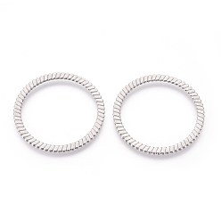Stainless Steel Color Tarnish Resistant 304 Stainless Steel Linking Rings, Ring, Stainless Steel Color, 35x1mm, Inner Diameter: 29mm
