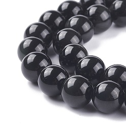 Obsidian Natural Obsidian Bead Strands, Round, 10mm, Hole: 1mm, about 15.5 inch, 40pcs/strand