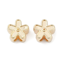 Золотой Ccb пластиковые европейские бусины, бусины с большим отверстием, цветок, золотые, 12x12.5x7.5 мм, отверстие : 4.5~4.5 мм