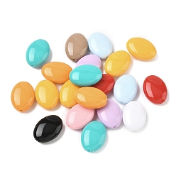 (52) Непрозрачная лаванда Непрозрачные акриловые бусины, овальные, разноцветные, 20x14.5x7.5 мм, отверстие : 1.5 мм