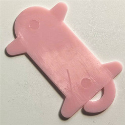 Pink Пластиковые намоточные доски, шпулька с подвесным крючком, инструмент для вышивания крестиком, розовые, 50x30 мм