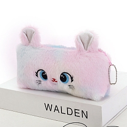 лаванда Пенал из полиэстера с мультяшным котом, сумки на молнии, универсальный держатель для ручек, для офиса и школьных принадлежностей, лаванда, 100x200 мм
