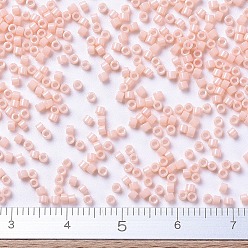 (DB0206) Opaque Salmon MIYUKI Delica Beads, Cylinder, Japanese Seed Beads, 11/0, (DB0206) Opaque Salmon, 1.3x1.6mm, Hole: 0.8mm, about 2000pcs/bottle, 10g/bottle