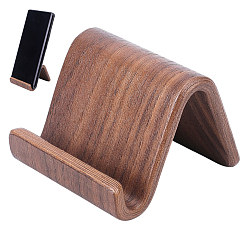 Коричневый Держатели для мобильных телефонов из орехового дерева, кофе, 66x61x50 мм