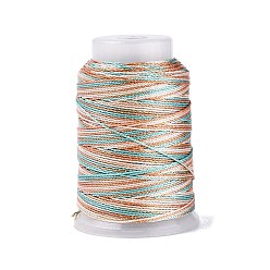 Turquesa 5 rollos 9-cuerdas de nailon trenzado de varias capas con hilo metálico, turquesa, 0.5 mm, aproximadamente 98.43 yardas (90 m) / rollo