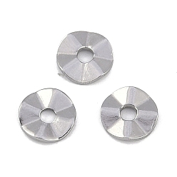 Нержавеющая Сталь Цвет 304 прелести нержавеющей стали, плоский круглый шарм, цвет нержавеющей стали, 7x1 мм, отверстие : 1.8 мм