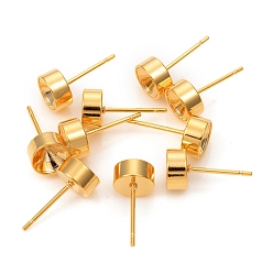 Золотой 304 Настройки серьги из нержавеющей стали, горный хрусталь настройки, для остроконечного горного хрусталя, золотые, 7 мм, контактный: 0.8 mm, пригодный для 6 mm горный хрусталь