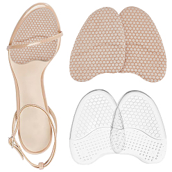 (52) Непрозрачная лаванда 4 пар 2 цветов силиконовые противоскользящие подушечки для передней части стопы, разноцветные, 115x77x4 мм, 2 пары / цвет