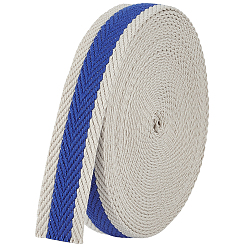 Синий Полиэфирная полосатая лента, плоский, синие, 1-1/4 дюйм (32 мм), около 10.00 ярдов (9.14 м) / шт