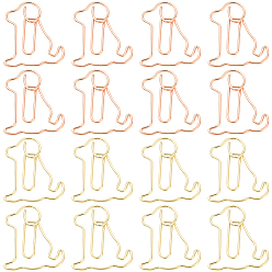 Собака 40 шт 2 цвета железные скрепки, милые скрепки, забавные закладки маркировочные клипы, собака, 29x25x1 мм, 20 шт / цвет