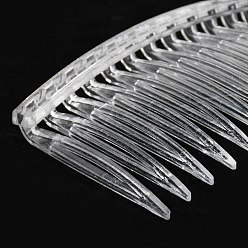 Clear Plastic Hair Combs Findings, Clear, 46x70mm