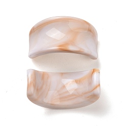 Желтая Старая Ткань  Имитация акриловых бусин в стиле лэмпворк, без отверстия , форма арки, старое кружево, 40.5x21x21 мм, Около 84 шт / 500 г