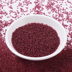 (RR1403) Transparent Garnet MIYUKI Round Rocailles Beads, Japanese Seed Beads, (RR1403) Transparent Garnet, 11/0, 2x1.3mm, Hole: 0.8mm, about 1100pcs/bottle, 10g/bottle