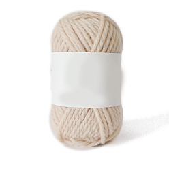 Цвет Древесины Шерстяная пряжа, для ткачества, вязание крючком, деревесиные, 5 мм, около 54.68 ярдов (50 м) / моток