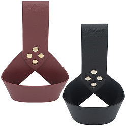 (52) Непрозрачная лаванда Ножны для ножей и мечей из искусственной кожи 2 шт. 2 цвета, держатель поясного ремня, аксессуары для ретро средневекового костюма, Сплав с поиска, разноцветные, 140x102x8.5 мм, 1 шт / цвет