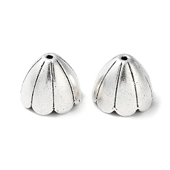 Античное Серебро Тибетском стиле сплав шарик крышки, без кадмия и без свинца, античное серебро, 17x16 мм, отверстие : 2 мм