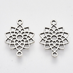 Сахасрара Соединители из сплава в тибетском стиле, чакра, без кадмия и без свинца, сахасрара, 20x14x1.5 мм, Отверстие : 1.2 мм , около 1350 шт / 1000 г