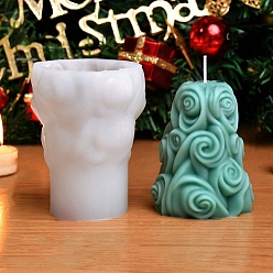 Белый Рождественский цилиндр diy свеча силиконовые формы, изготовление украшений, для изготовления свечей, белые, 76x75x95 мм