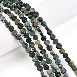 Другие Нефриты Нити бусин из натурального нефрита шушан, плоско-круглые, 5.5~6.5x2.5~3 мм, отверстие : 0.7 мм, около 62~68 шт / нитка, 14.96~15.16 дюйм (38~38.5 см)