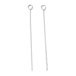 Нержавеющая Сталь Цвет Устойчив к потускнению 304 штифт с ушком из нержавеющей стали, цвет нержавеющей стали, 45 мм, отверстие : 2 мм, штифты : 0.7 мм