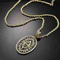 Evil Eye Латунные ожерелья с кубическим цирконием для женщин, реальный 18 k позолоченный, злые глаза, 16.22 дюйм (41.2 см)