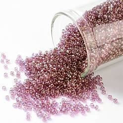 (203) Gold Luster Light Amethyst TOHO Round Seed Beads, Japanese Seed Beads, (203) Gold Luster Light Amethyst, 15/0, 1.5mm, Hole: 0.7mm, about 135000pcs/pound
