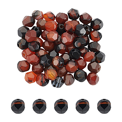 Натуральный Агат 1 нить натуральный агат бусины нити, алмазная огранка, граненый круглый бисер, 6 мм, отверстие : 1.5 мм, около 60 шт / нитка, 13.78'' (35 см)