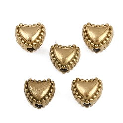 Настоящее золото 18K 304 из нержавеющей стали бусы, ионное покрытие (ip), сердце, реальный 18 k позолоченный, 5.5x6.5x4.5 мм, отверстие : 1.4 мм