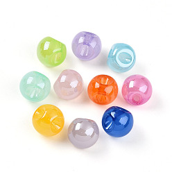 (52) Непрозрачная лаванда Прозрачные акриловые бусины, круглые, разноцветные, 18.6 мм, отверстие : 3.8 мм