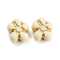 Кукурузный Шелк Покрытие акриловыми шариками, золотой металл обвитыми, цветок, цвет колоса кукурузы, 14.5x13.5x7 мм, отверстие : 1.8 мм, Около 495 шт / 500 г