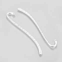 Серебро Тибетском стиле сплава закладки, без кадмия и без свинца, серебряные, 84x4x2 мм, отверстие : 2 мм