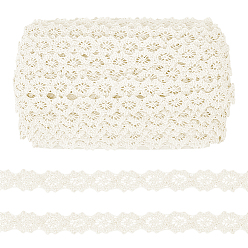 Blanc Floral Des rubans de coton, fleur, floral blanc, 5/8 pouces (15 mm), environ 30.00 yards (27.43m)/paquet
