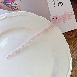 Neblige Rose Haarnadeln aus Zelluloseacetat, Haarnadel Haar-Accessoire, Katze, neblige Rose, 170 mm