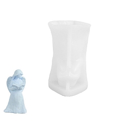 Белый Силиконовые формы для свечей «сделай сам» «Ангел», формы для литья смолы, для уф-смолы, белые, 114x63 мм