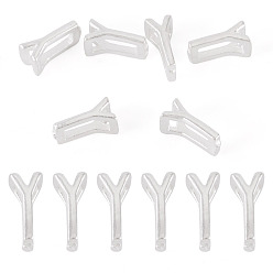 Letter Y 6шт. 925 полые бусины с инициалами из стерлингового серебра, серебряные, Письмо Y, 5.5~6x3.5~4x3 мм, отверстие : 3.5~4x1.3~1.7 мм