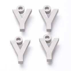Letter G Устойчивые к потускнению 304 подвески из нержавеющей стали, матовый стиль, греческий алфавит, цвет нержавеющей стали, letter.g, 10.5x7x1.5 мм, отверстие : 1.5 мм