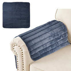 Black Polyester Plush Sofa Cushion, Rectangle, Black, 700x700x2.5mm