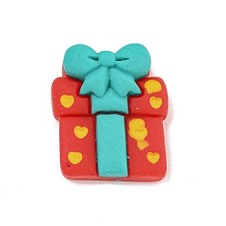 Box Рождественская тема, непрозрачная смола, декодированные кабошоны, подарочная коробка, 21x18.5x7.5 мм