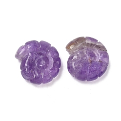 Аметист Декоративные раковины из натурального аметиста, фигурка для украшения дома, энергетический камень рейки для исцеления, 26x23.5~24.5x9 мм