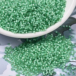 (DB2188) Duracoat Semi-Frosted Silver Lined Dyed Spearmint MIYUKI Delica Beads, Cylinder, Japanese Seed Beads, 11/0, (DB2188) Duracoat Semi-Frosted Silver Lined Dyed Spearmint, 1.3x1.6mm, Hole: 0.8mm, about 20000pcs/bag, 100g/bag