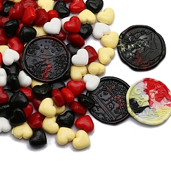 (52) Непрозрачная лаванда Частицы сургуча, для ретро печать печать, сердце, разноцветные, упаковка: 125x90мм, около 95~100 шт / упаковка