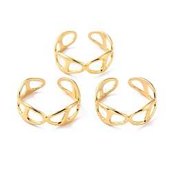 Золотой Ионное покрытие (ip) 304 перстни из нержавеющей стали, манжеты кольца, долговечный, золотые, размер США 9 3/4 (19.5 мм), 7~7.5 мм