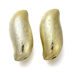 Champagne Gold УФ-покрытие ccb пластиковые бусины, текстура, арахис, шампанское золото, 25x11x11 мм, отверстие : 2 мм