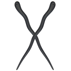 Кокосово-Коричневый Палочки для волос из дерева, аксессуары для волос для женщин и девочек, змея, кокосового коричневый, 145x11.5x7 мм, отверстие : 1.5 мм