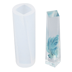 Белый Круглая форма формы из силиконовой формы, формы для литья смолы, для уф-смолы, изготовление ювелирных изделий из эпоксидной смолы, белые, 50x16.5 мм, Внутренние размеры: 9x9 mm